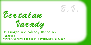 bertalan varady business card
